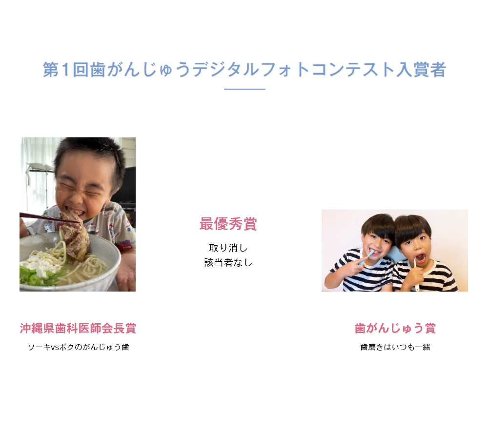 第1回歯がんじゅうデジタルフォトコンテスト入賞者